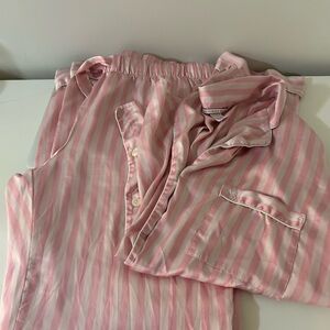 Victoria's Secret Pink Striped Pajama Set